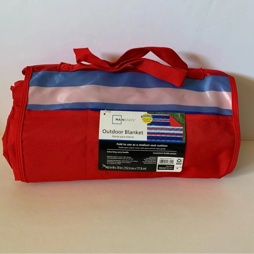 NWT. Mainstays Red Outdoor Blanket